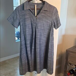 Uncle Frank Lightweight Denim Blue dress with pockets SM